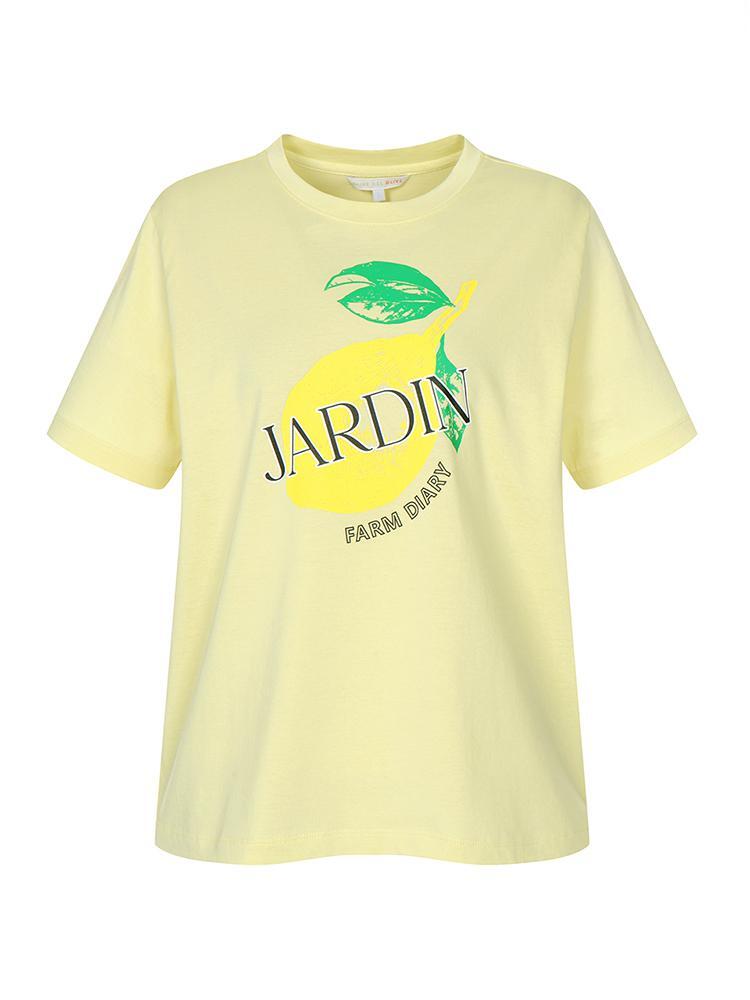 레몬 프린트 티셔츠 OW3ME4300